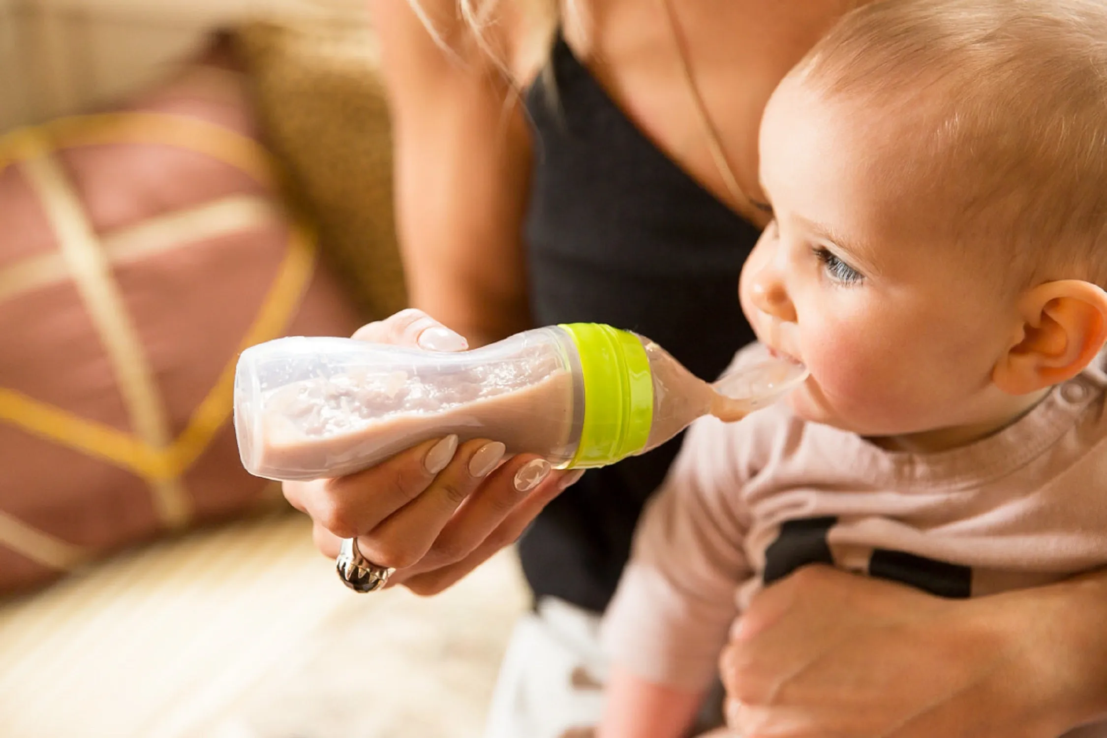 Haakaa Silicone Baby Food Dispensing Spoon with Cap 1 pk