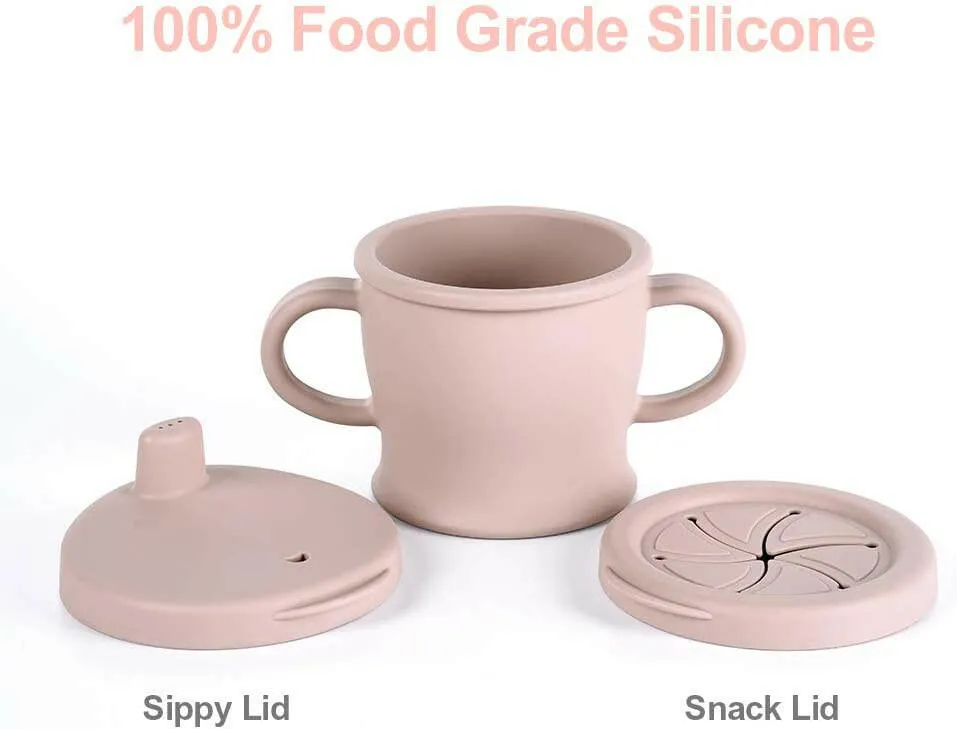 Haakaa Silicone Sip N Snack Cup - Blush Pink