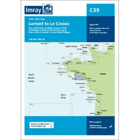 Imray Chart C39 Lorient to Le Croisic Scale 1:80 000 WGS84