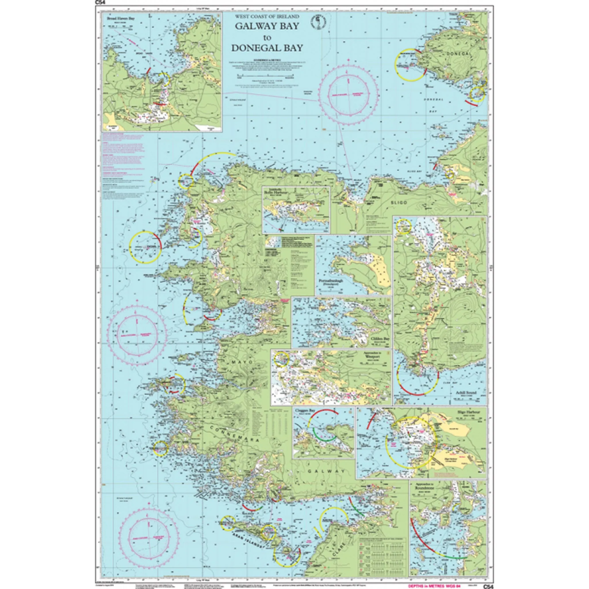 Imray Chart C54 Galway Bay to Donegal Bay Scale 1:200 000 WGS84