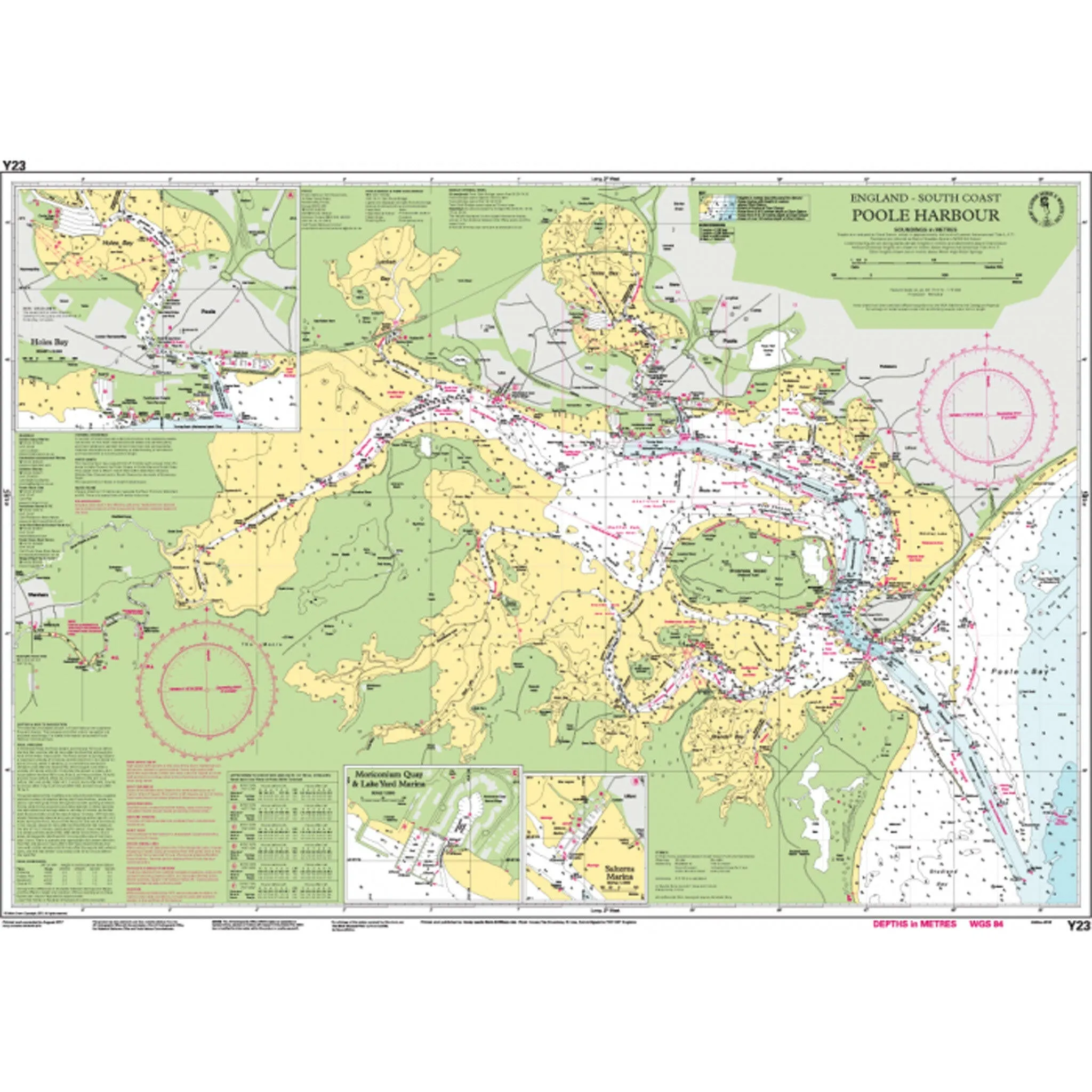 Imray Y23 Poole Harbour Scale 1:17 000 WGS84