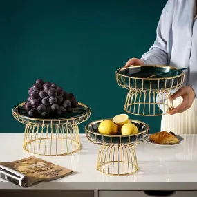 Iron Art Ceramic Fruit Stand