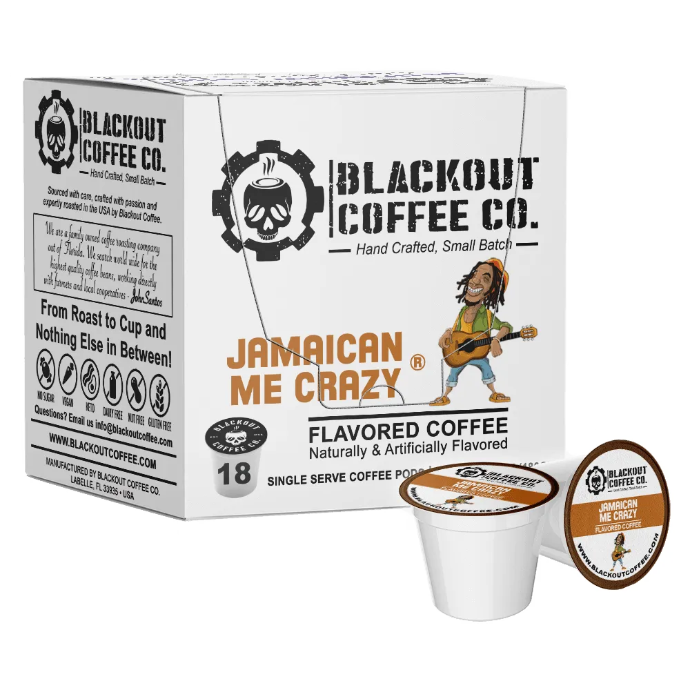 JAMAICAN ME CRAZY® FLAVORED COFFEE PODS 18CT