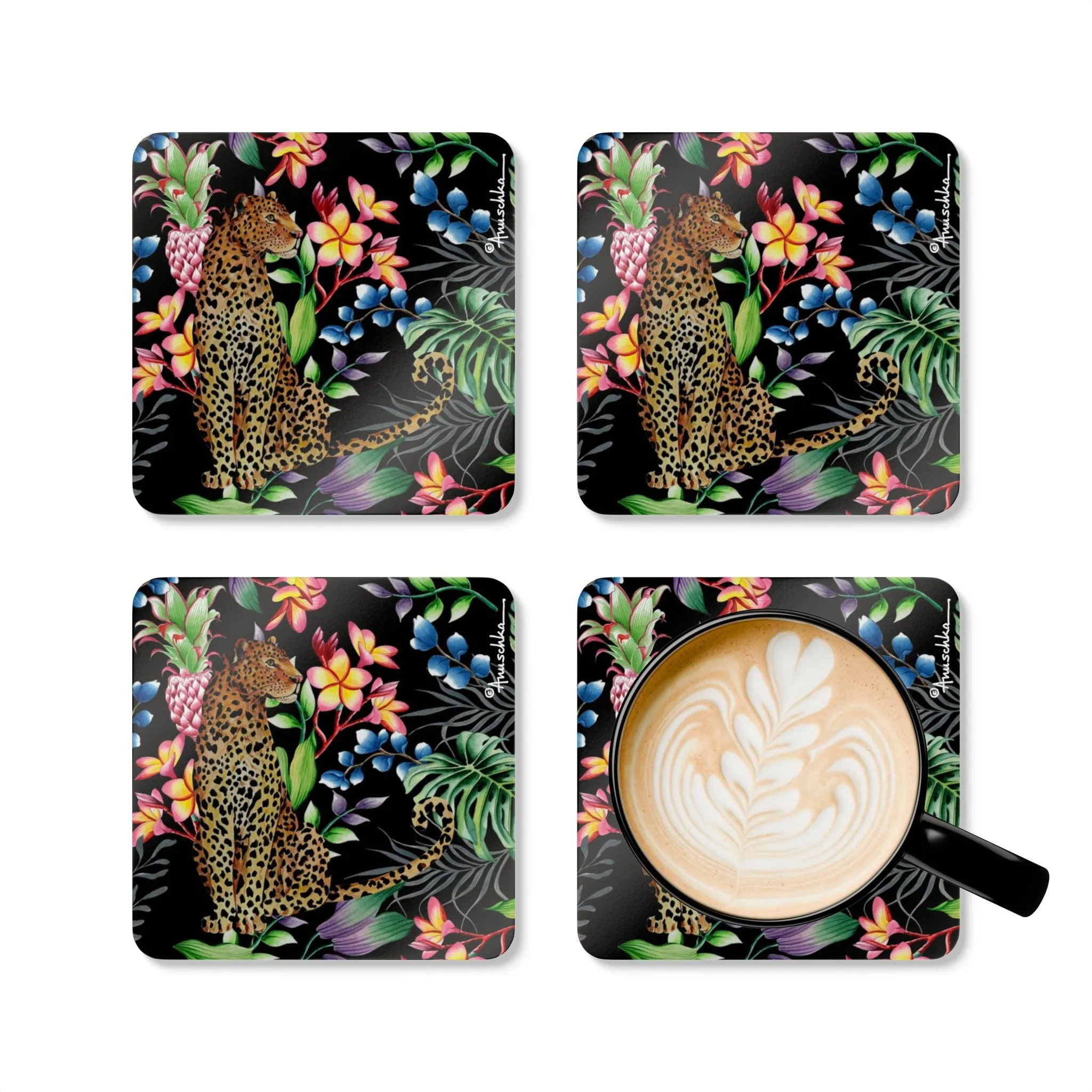 Jungle Queen Corkwood Coaster Set