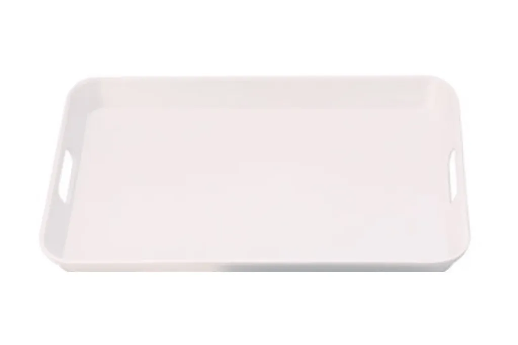 Large Melamine Tray with Cutout Handles