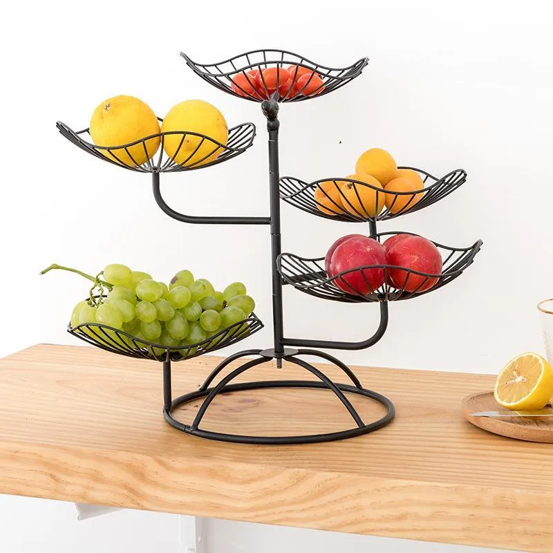 Lotus Leaf Metal Fruit Stand