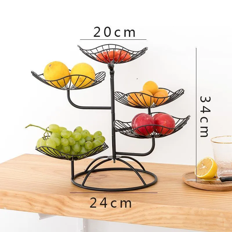 Lotus Leaf Metal Fruit Stand