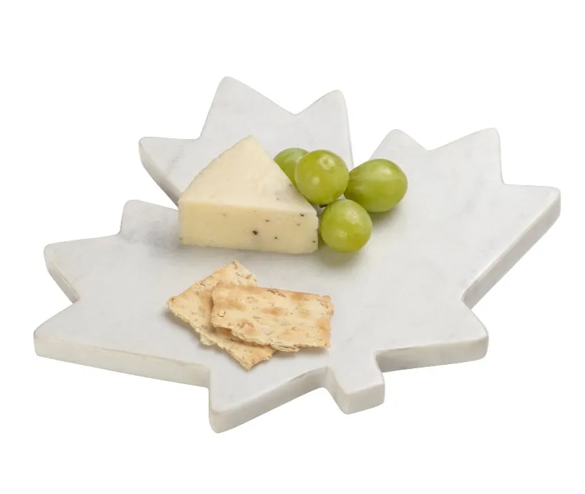 MARBLE MAPLE LEAF CHEESE SERVING BOARD