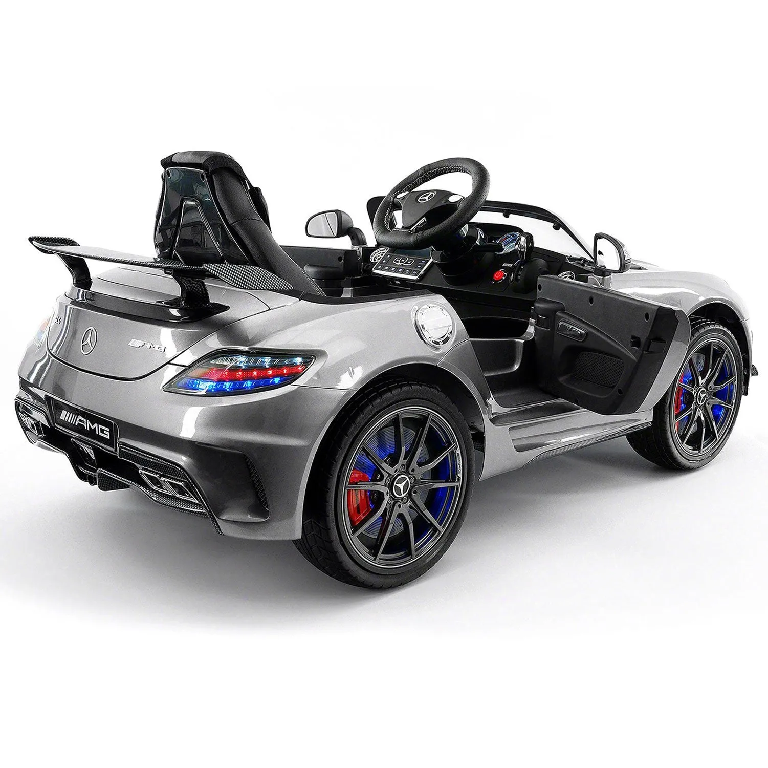 Mercedes Sls Amg Final Edition 12v Kids Ride-on Car With Parental Remote | Gray Metallic