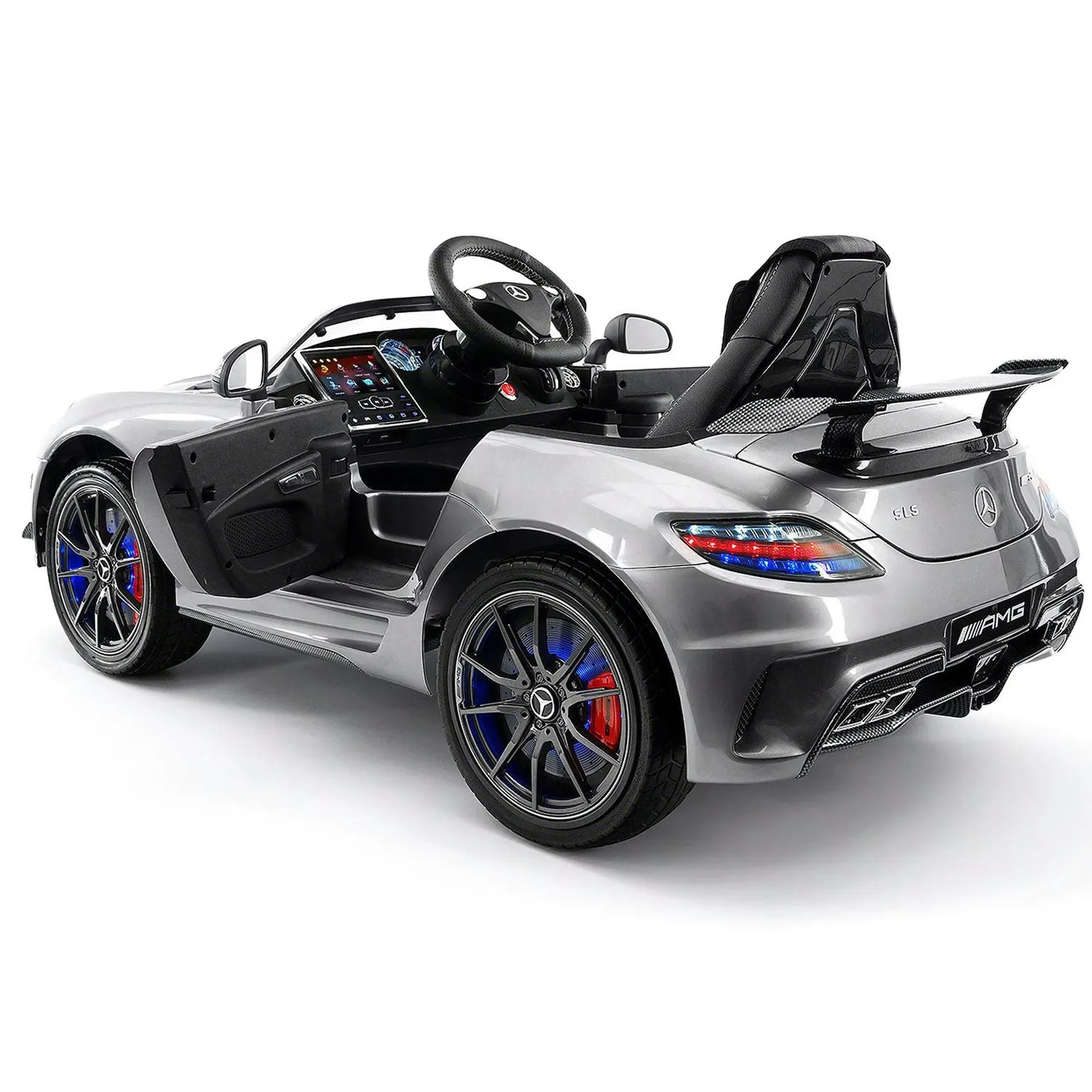 Mercedes Sls Amg Final Edition 12v Kids Ride-on Car With Parental Remote | Gray Metallic