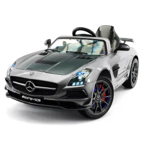 Mercedes Sls Amg Final Edition 12v Kids Ride-on Car With Parental Remote | Gray Metallic