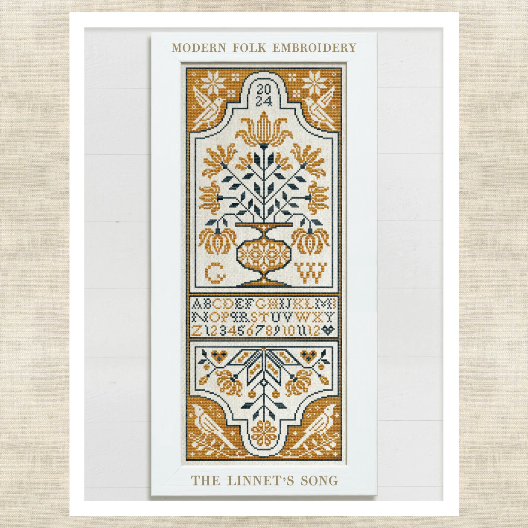 Modern Folk Embroidery - The Linnet's Song - Booklet Chart