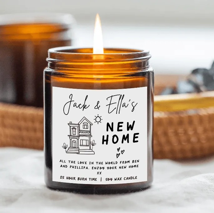 New Home Personalised Candle