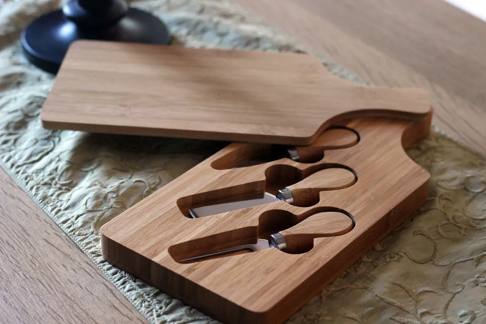 Personalised Cheeseboard with Knife Set with name and year engraved