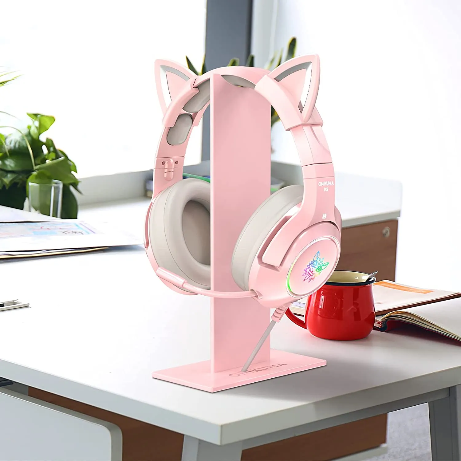 Pink Gaming Over-ear Headset Stand