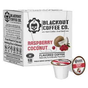 RASPBERRY COCONUT FLAVORED COFFEE PODS 18CT