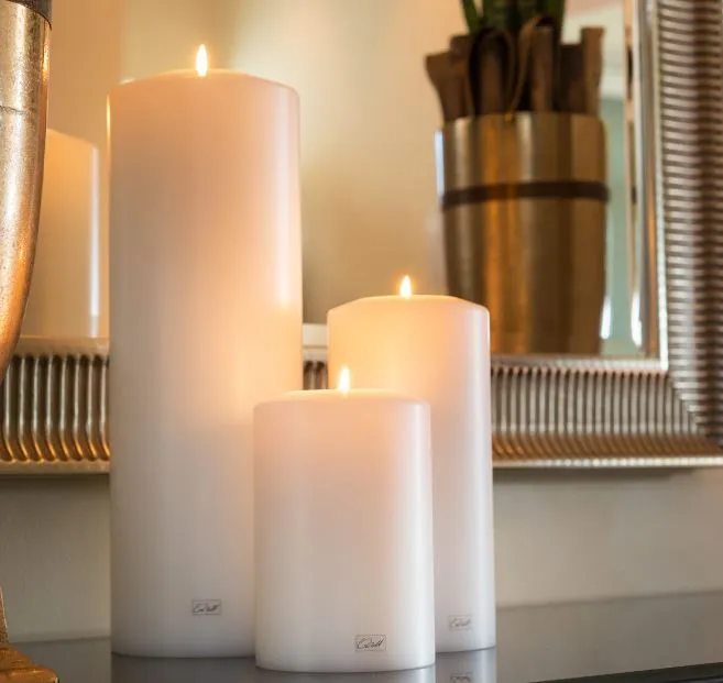 Real Flame Faux Pillar Candle