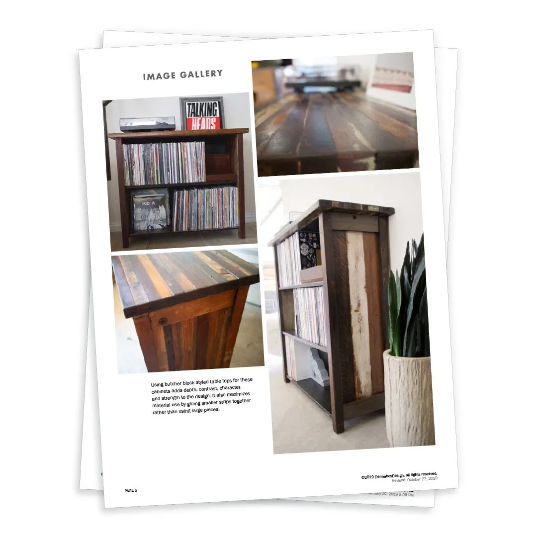 Reclaimed Wood Turntable Stand DIY Plans