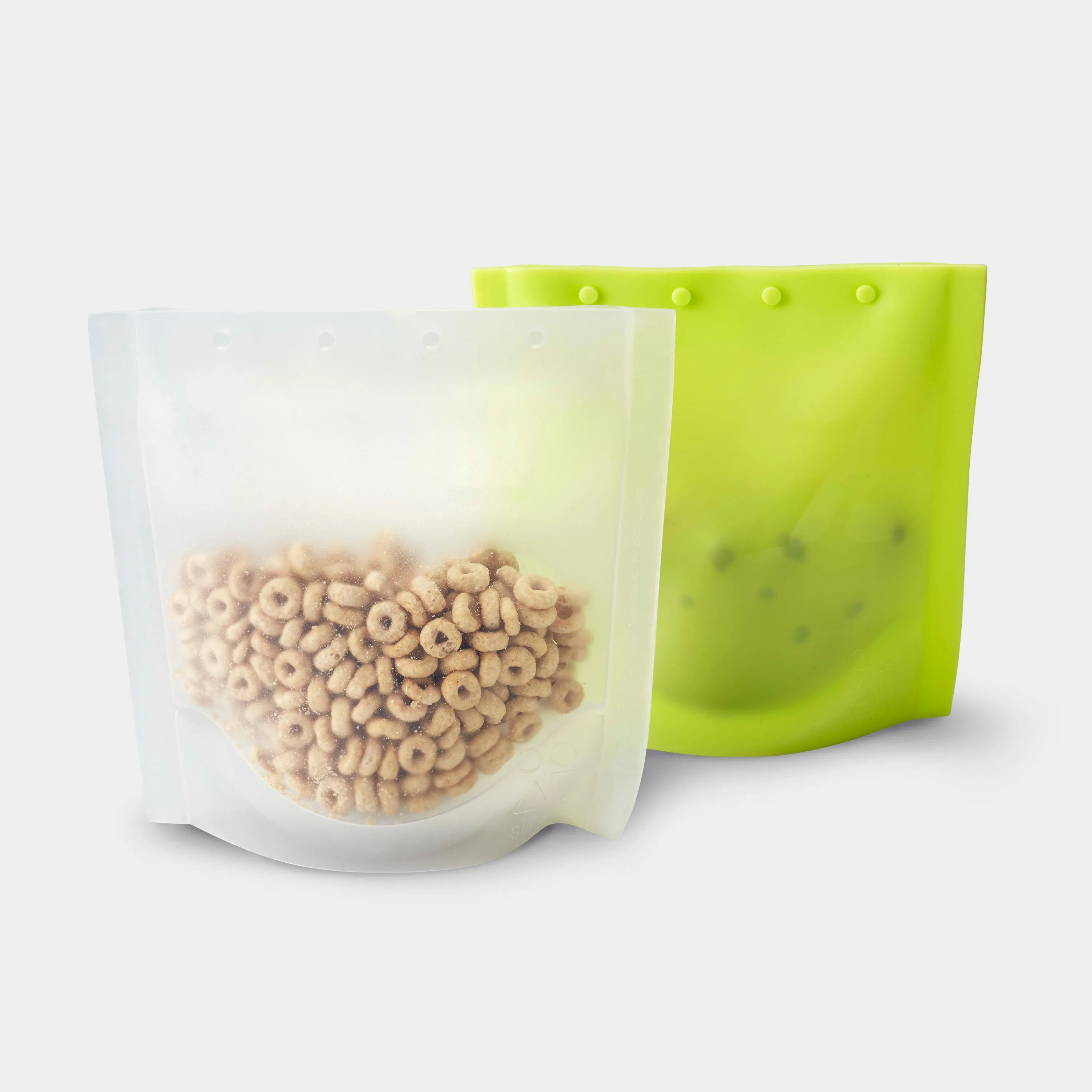 Reusable Silicone Snack and Storage Bags, 2pk