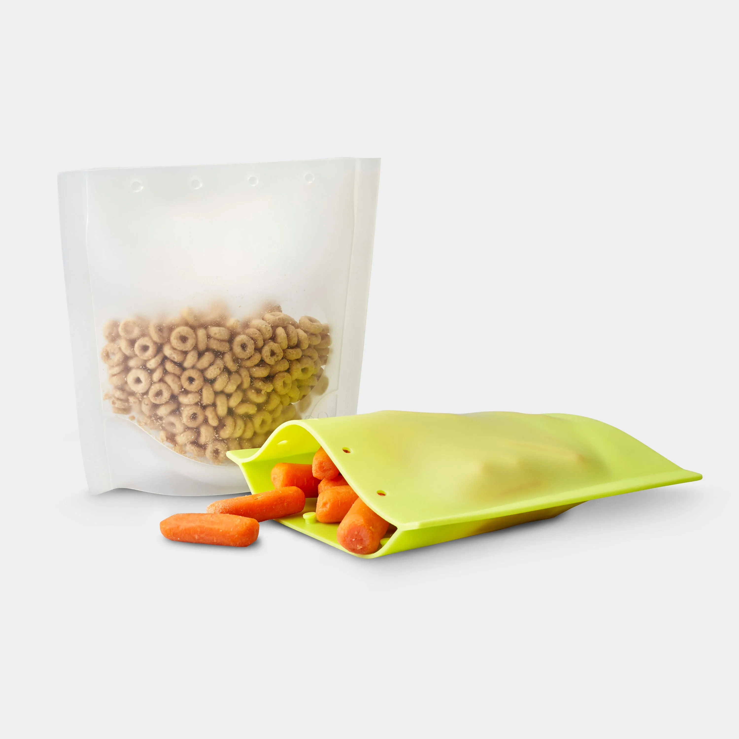 Reusable Silicone Snack and Storage Bags, 2pk