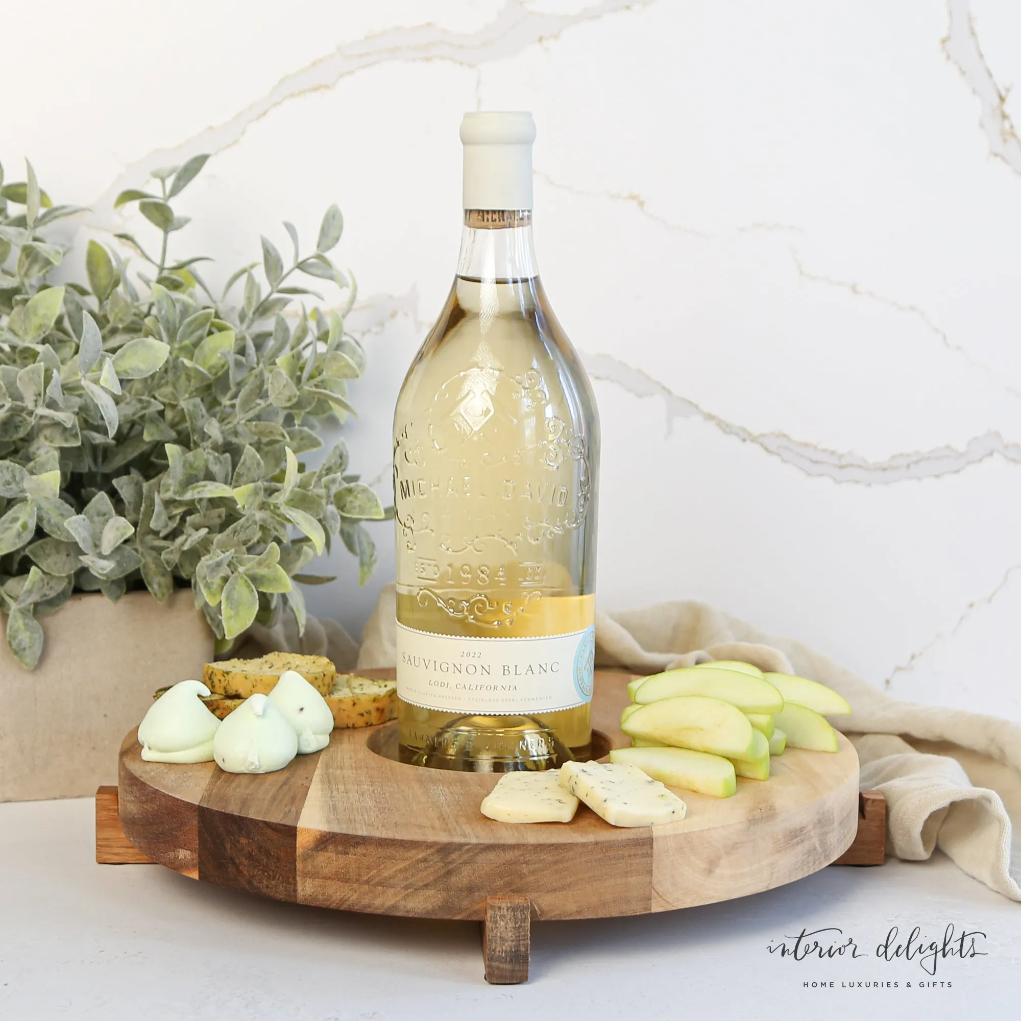 Reversible Wine and Snack Board