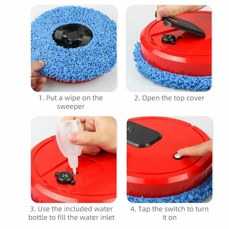 Robot Vacuum Cleaner 3 in 1 Intelligent Sweeping Rechargeable Mopping