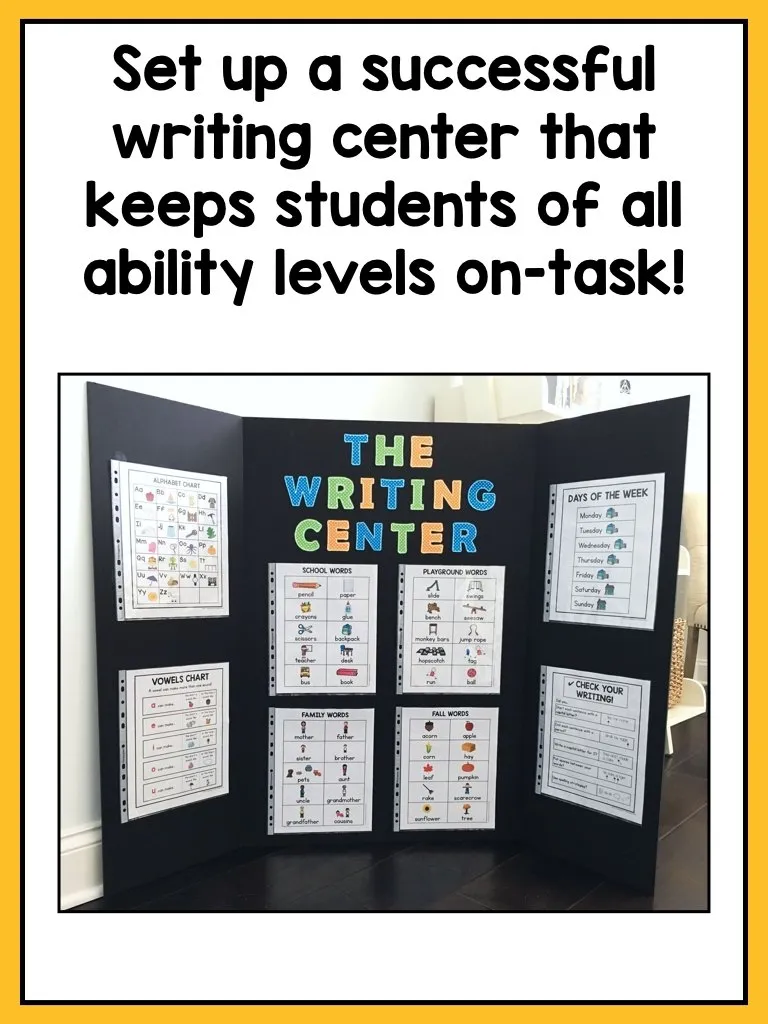 Second Grade Writing Center Activities