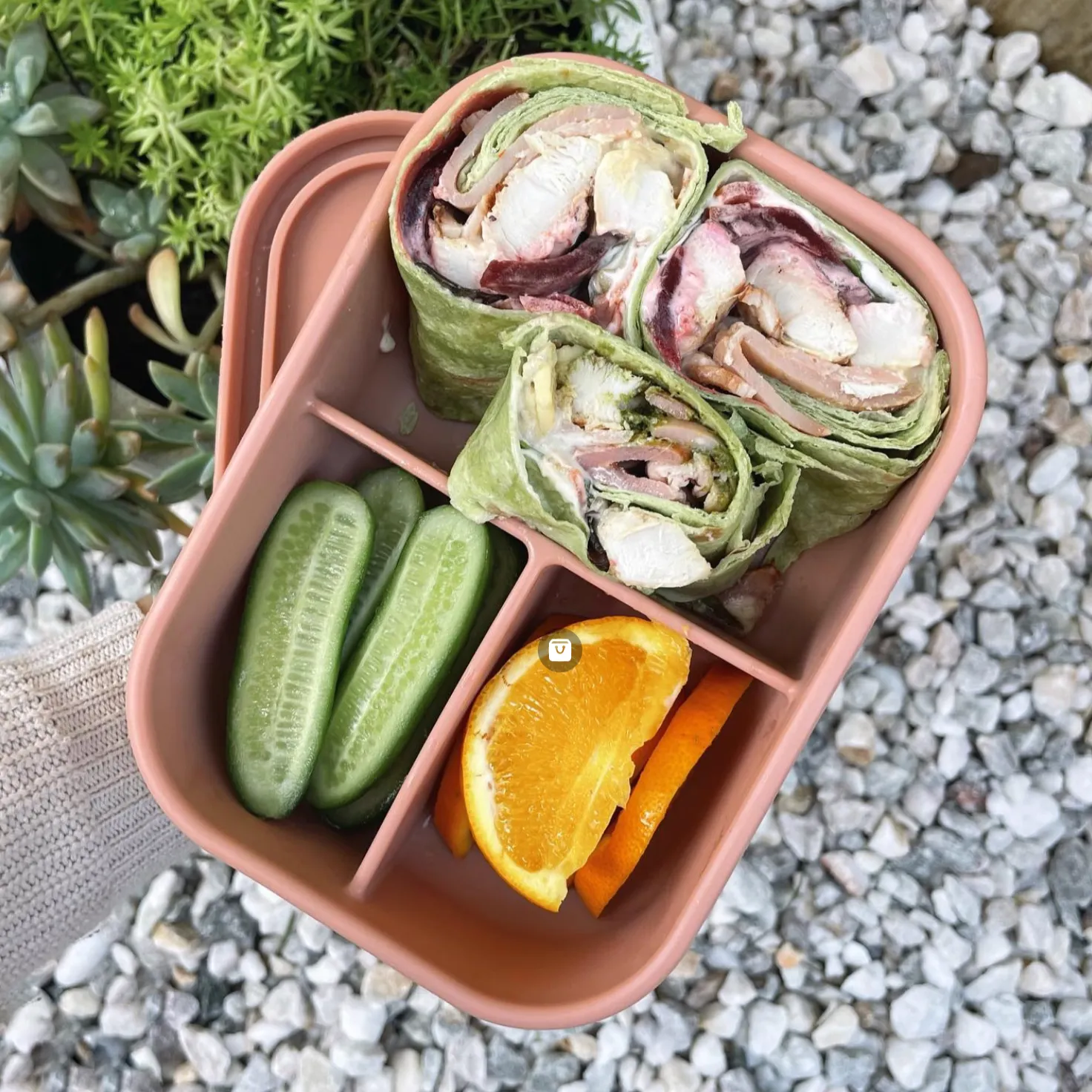 Silicone Bento Mini Box - Dusty Pink