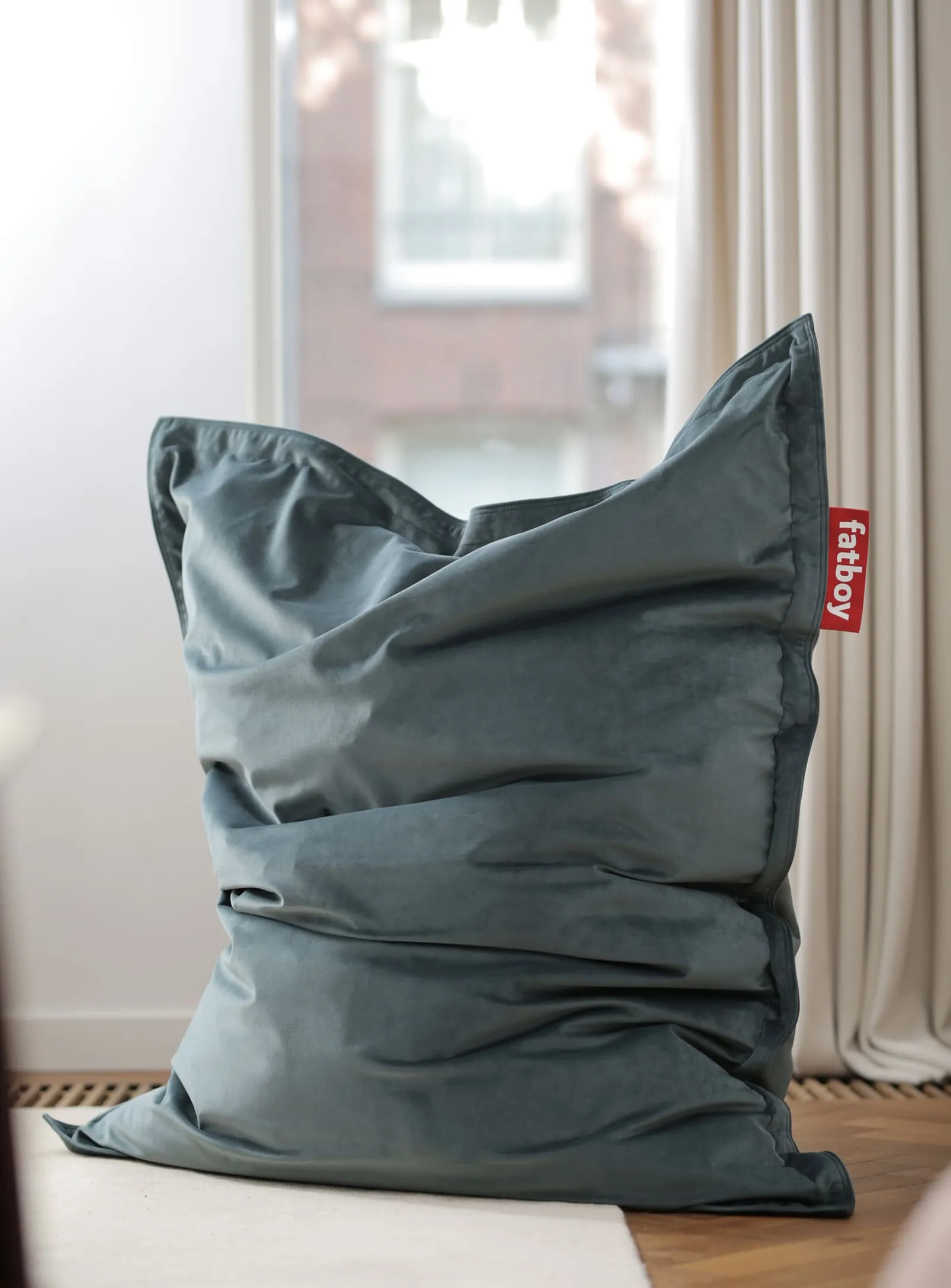 Slim Velvet Bean Bag