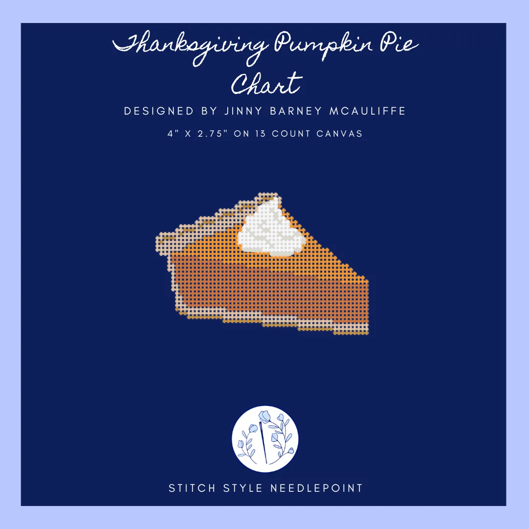 Thanksgiving Pumpkin Pie Needlepoint Chart