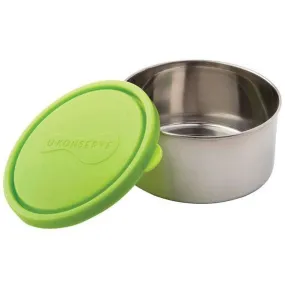 U Konserve Round Stainless Steel To Go Container - Lime Green *Plastic* Lid - 16oz