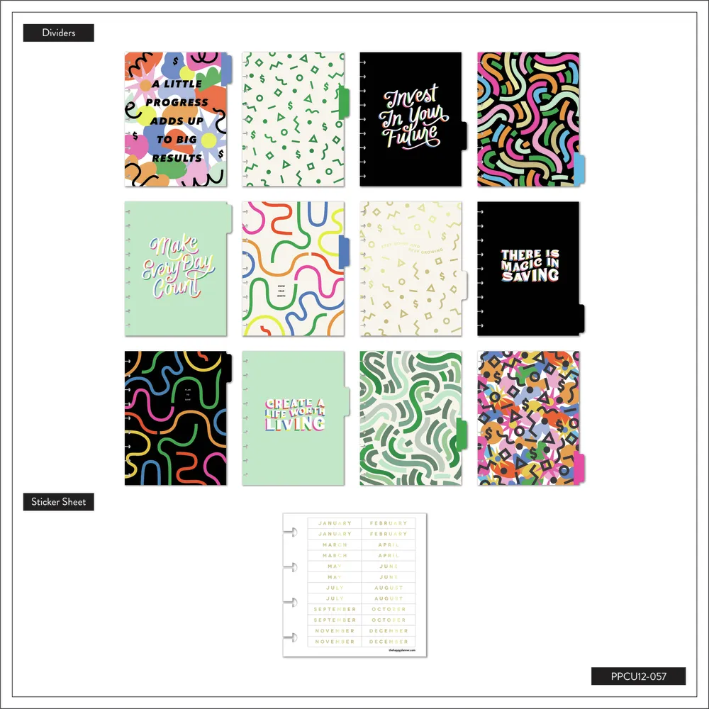 Undated Big Dollar Energy Happy Planner - Classic Budget Layout - 12 Months