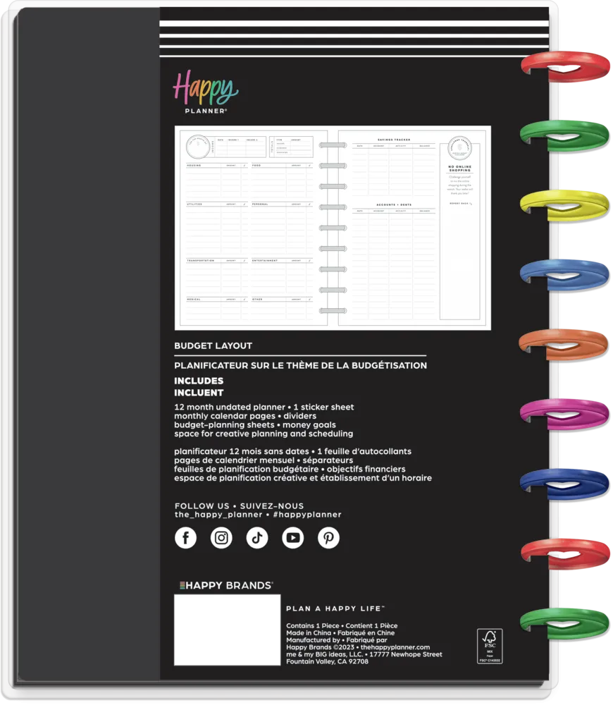 Undated Big Dollar Energy Happy Planner - Classic Budget Layout - 12 Months