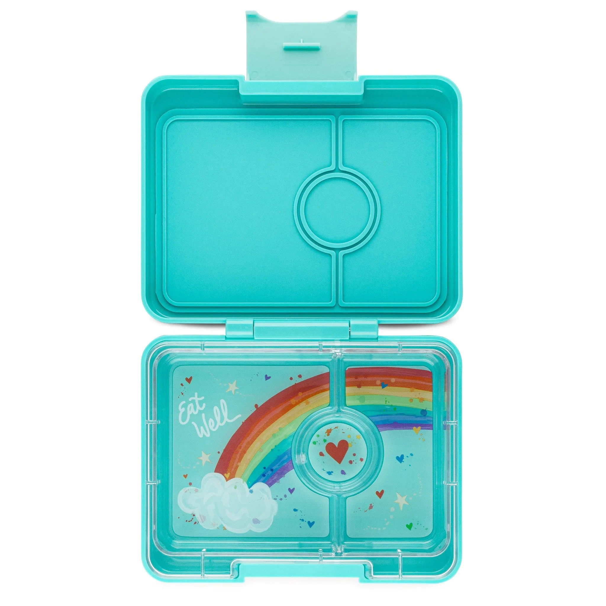 Yumbox Mini Snack box 3 Trays | Misty Aqua Rainbow