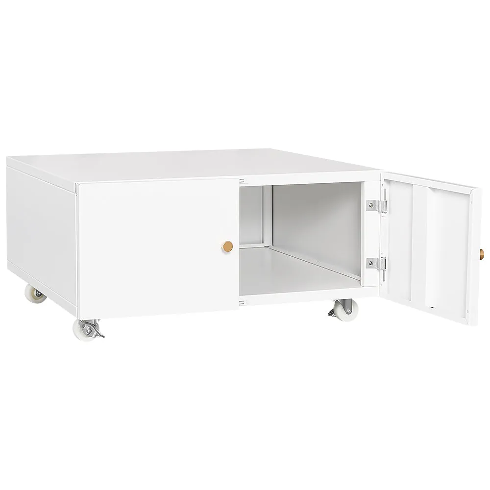 Zabb Mobile File Cabinet With Wheels Horizontal - White